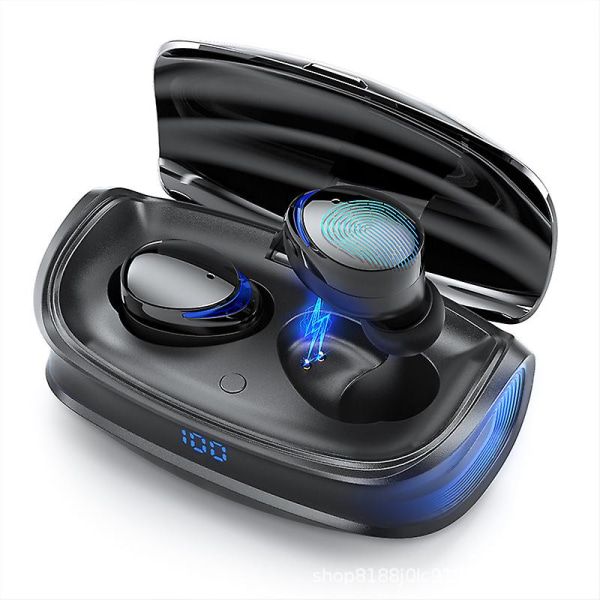 Stereo in-ear hörlurar Bluetooth 5.0 hörlurar Ipx8 Vattentät Black 3.74 x 4.53 x 1.38 Inches