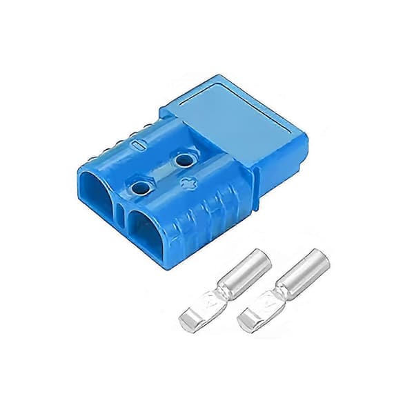 10 st snabbkoppling 50A batteriladdningskontakt bipolär koppar silverpläterad högström (blå, 10) 25-26