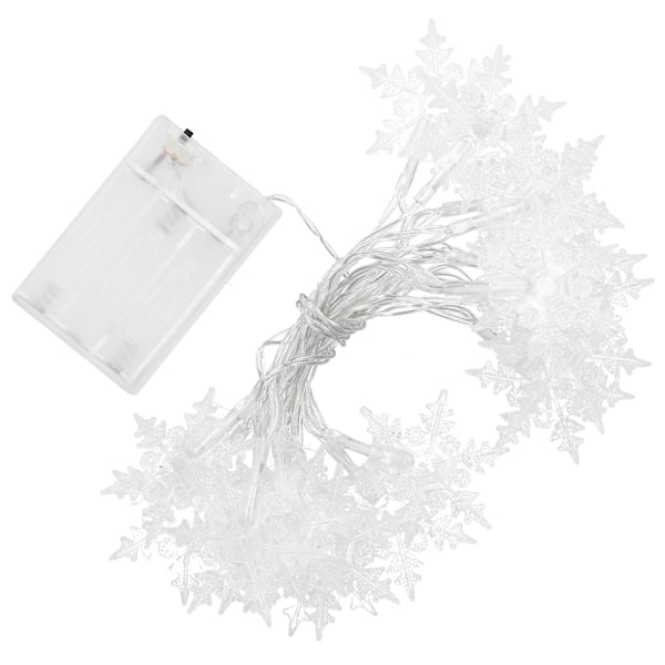 3 meter snøflakformede lyslenker LED julelys for hjemgardin fest Feriedekorasjon Hvit lys