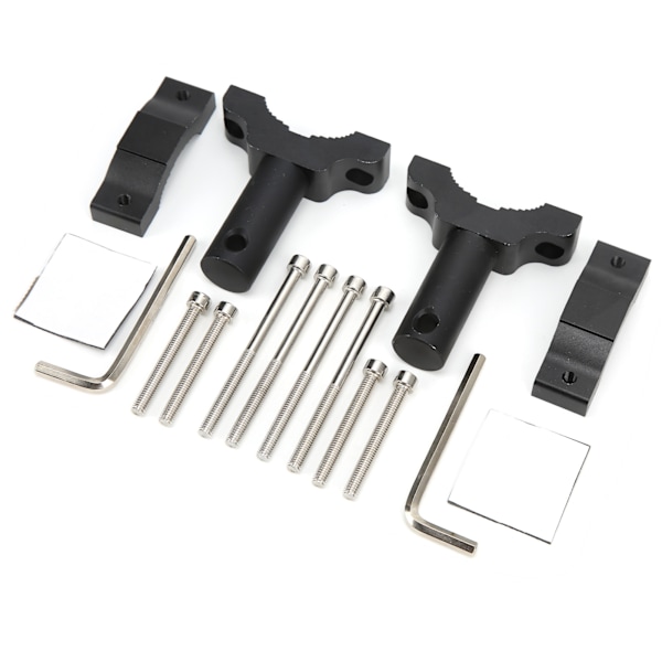 2 sett LED lysstangmonteringsbrakett CNC aluminiumlegering Universal klemme for motorsykler ATV-er trehjulede sykler