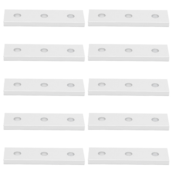 10 stk aluminium flad koblingsplade flad lige reparationssamlings plade 2020-3 huller