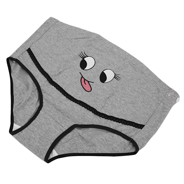 Gravid kvinna Justerbart magstöd Andningsbara trosor Mjuka underkläder med hög midja (Coton Coloré Gris XXL)