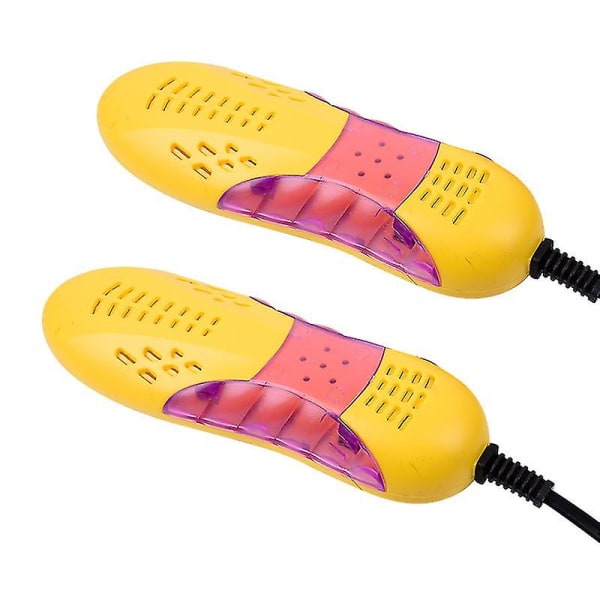 Kevyt kenkien kuivaussuoja Hajudeodorantti Kuivaa laitteen kengänkuivauskoneen lämmitin valolla Yellow UK Plug