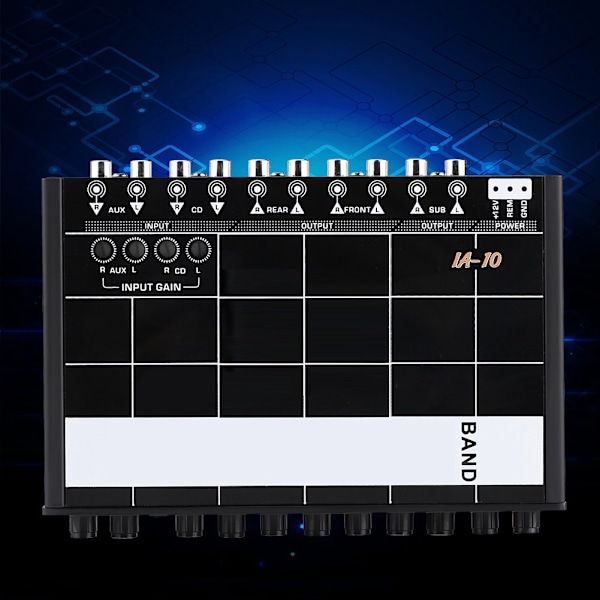 Bilstereo Modifisert Grafisk Equalizer EQ 7s Bilstereotuner med 3,5 mm Aux in & ratt