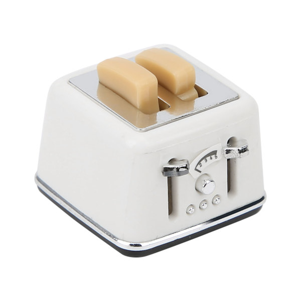1:12 Miniature Hus Hvidt Brødmaskine Model Simulering Mini Sød Brød Dekoration Legetøj Hvidt Brødmaskine
