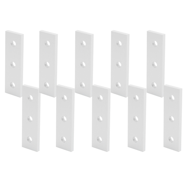 10 stk aluminium flad koblingsplade flad lige reparationssamlings plade 2020-3 huller