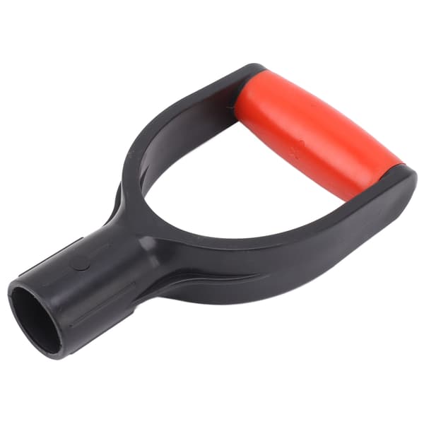 Spade D Grip Handle 32mm Inner Diameter Silicone Grip Reinforcement Snow Shovel Handle Replacement for Digging Raking Tool Red Black