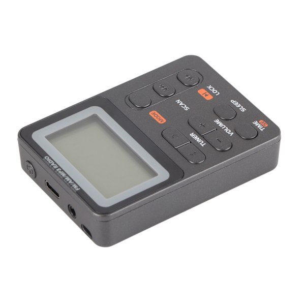 AM FM Bärbar Radio Låsskärm Digital Tuning Stereo Uppladdningsbar fickradio för promenader Jogging Fitness Camping