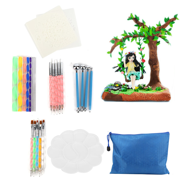 Målning Prickverktyg Kit Konst Hantverk Ritning Gör-det-själv Nail Art Hantverk Målarritningsset 32st/set