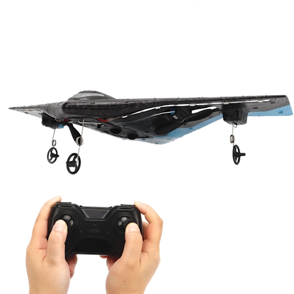 2,4Ghz RC Glider Flyvemodel Kollisionsmotstand Glidfjernstyring Flyveplanslegetøj til Børn Blå 3 Batterier