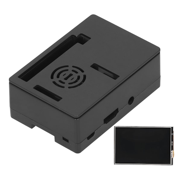 Beskyttelsesboks til Raspberry Pi Shell LCD-skærm Elektronisk komponent 480 × 320 (Sort etui 3,5 tommer skærm)