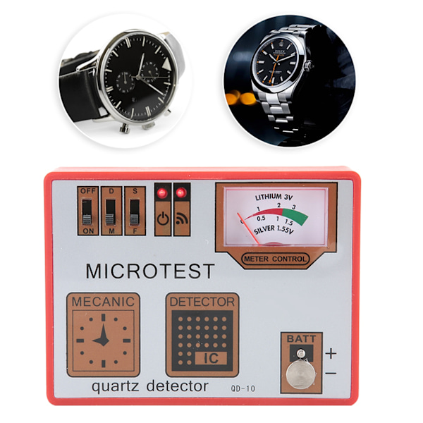 Klocka Batteritestare Quartz Movement Tester Avmagnetisering Klocka Reparationsverktyg