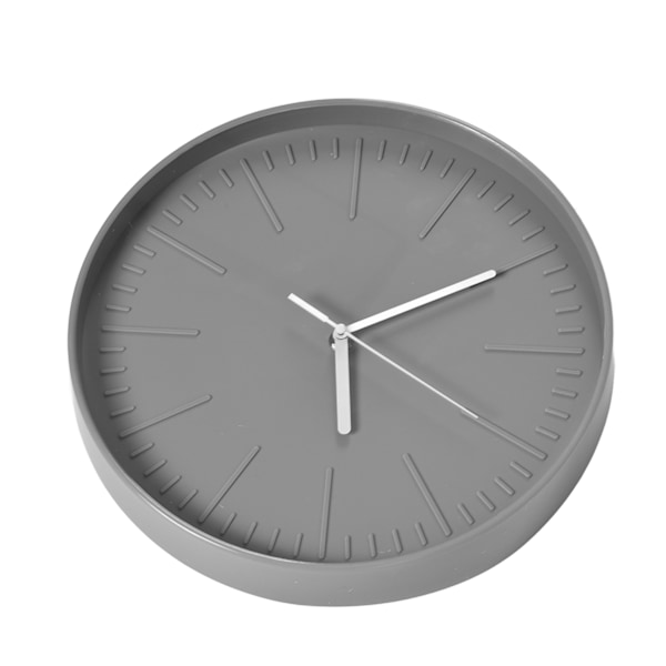 Mute Quartz Clock Väggklocka Minimalistisk Modern Plast Väggklocka för Vardagsrum SovrumGrå
