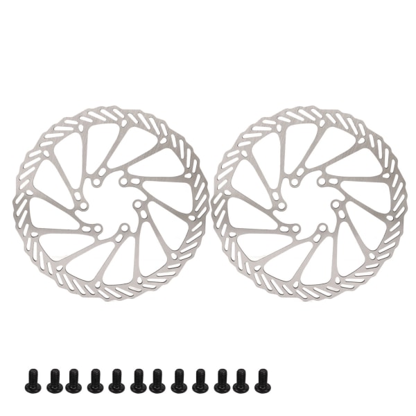 2 Pcs Bike Disc Brake Rotors Lightweight Fast Heat Dissipation Steel High Hardness Mountain Bike Disc Brakes 160mm/6.3in