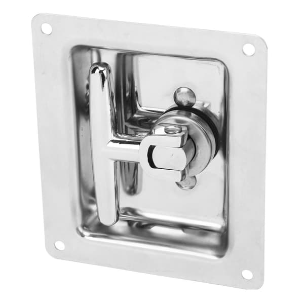 Toolbox Latch Stainless Steel Foldable T-Handle Toolbox Lock for Van RV Trailer Engineering Vehicle