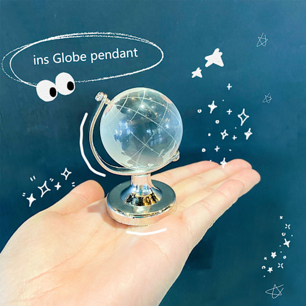 Enkel Ins Style Mini Globe Girl Heart Creative Transparent bordsskivadekoration