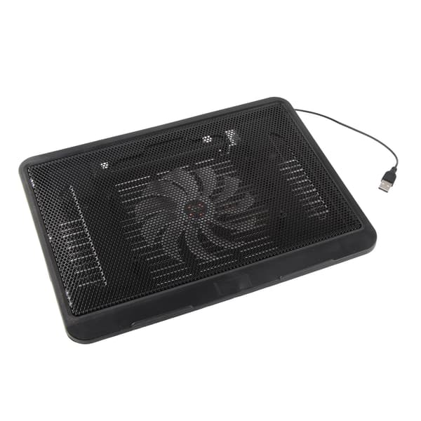 USB Laptop Kølepude med Stor Blæser - Sort, til 14\" eller Mindre Notebooks