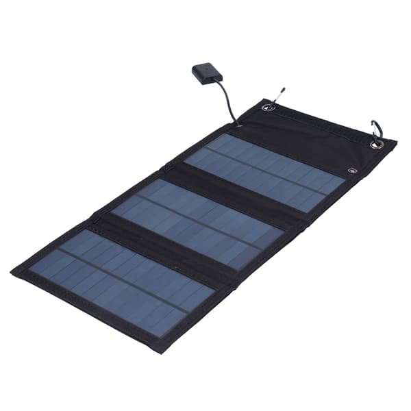 8W 5V USB Solpanel Foldbar Bærbar Monokrystallinsk Solcelleoplader til Udendørs Brug