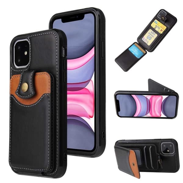 TG iPhone 12-deksel med kortholder svart