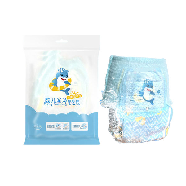 Babysimblöja 360 grader elastisk midja Läcksäker Återanvändbar simblöja för småbarn XL