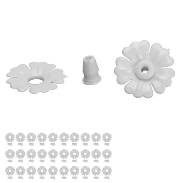 30 set kolibrimatare Blommor Hängande fågelmatningsportar Ersättningsdelar Trädgårdstillbehör Vit