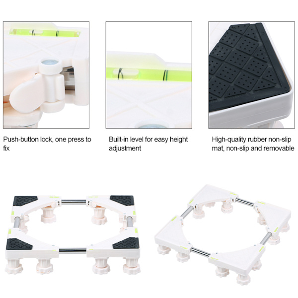 12 Fots Vaskemaskin Base Stativ Holder Stativ Sterk Lagring for Automatisk Vaskemaskin