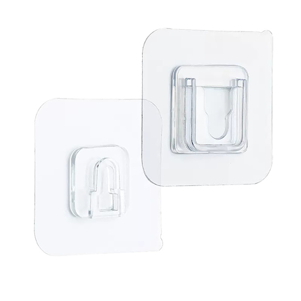 Transparent Double-Sided Adhesive Wall Hooks Waterproof Self-Adhesive Wall Hooks Traceless Wall Mount Sticky Hook for Bathroom Kitchen