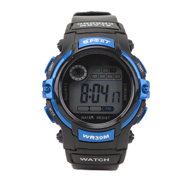 Sports Watch Digital LCD Electronic Watch Luminous Men Watch for Outdoor Activities Blue