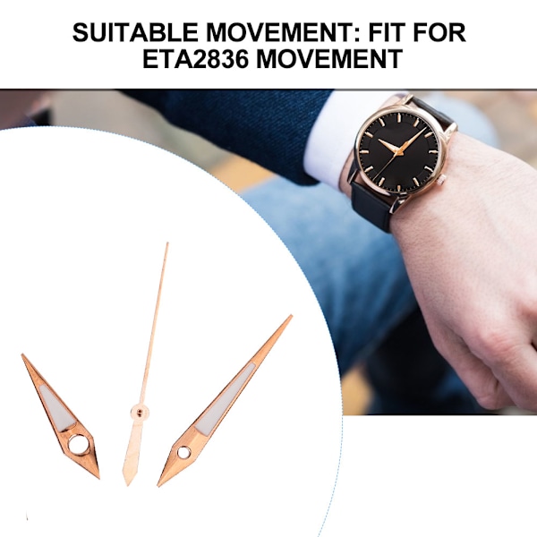 Rose Gold Urværk Hånd Sekundviser Udskiftning Passer til Tissot T035 Herre Ur