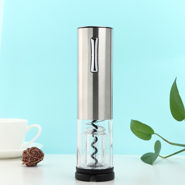 USB Rechargeable Smart Electric Wine Opener Fully Automatic Bottle Opener Silver