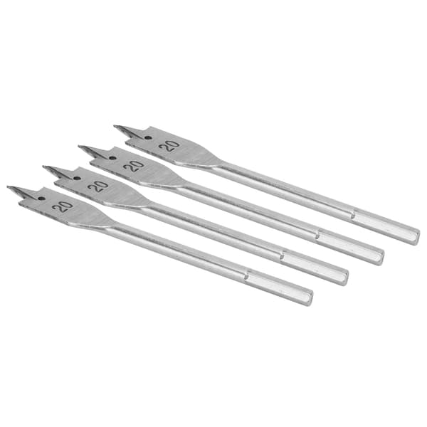 4pcs Flat Wood Drill Bits, Replacement High Carbon Steel, Woodworking Drill Tool Set 20mm