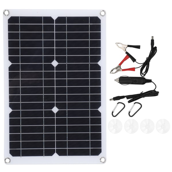 20W 18V Monokrystallinsk Silikon Solcellepanel Utendørs Telefon Bilbatterilader