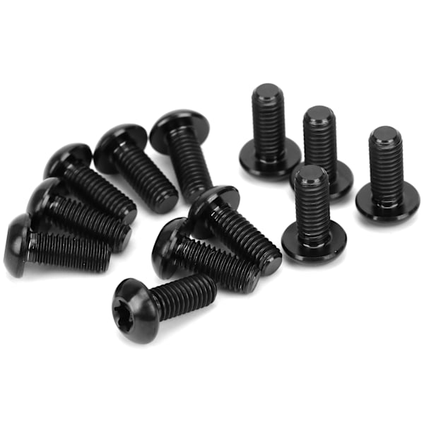 12 stk. Cykel Skivebremse Rotor Skruer Titanium Legering Cykel Skrue Tilbehør M5x12mm Sort