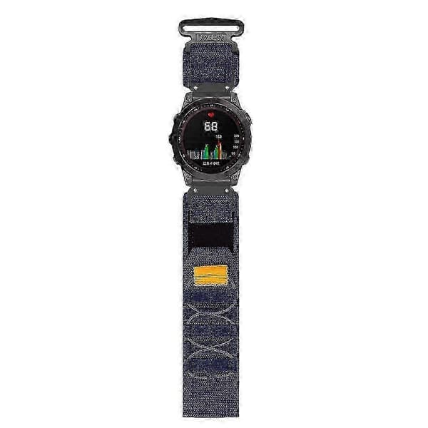 51 mm nylon urrem med quick release til Garmin Fenix 8 - håndledsstørrelse 26 mm specifik Style E