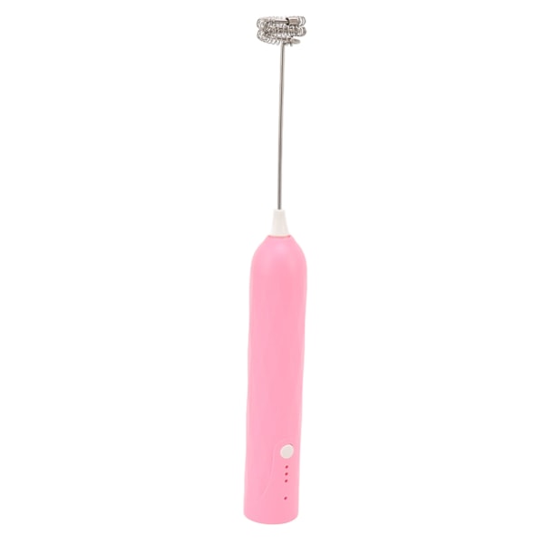 Liten hushållsäggvisp Mini multifunktionell mixer Handhållen elektrisk omrörare Skummaskin Visp Sladdlös Mjölk Kaffeskummare Rosa