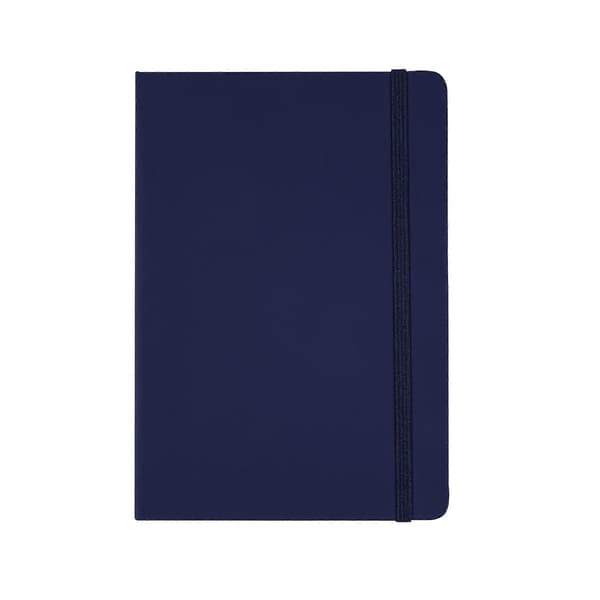A5 notesbøger, 2 bøger, med linjerede sider, penneholder, bånd, datomærkning og papirlomme, medium indbundet journal Blue