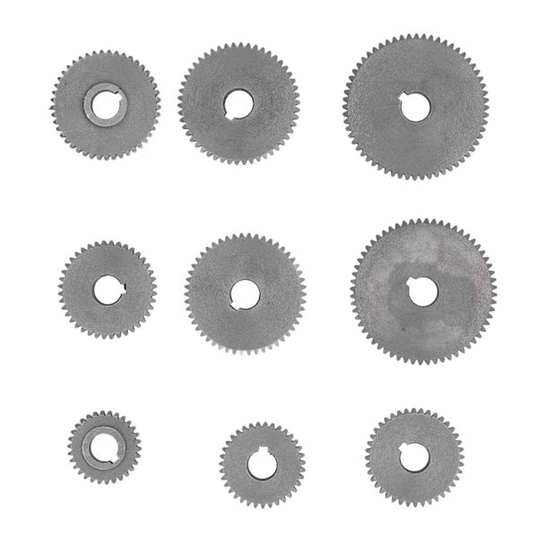 9st metall växelsats Mini svarv skärmaskin växlar 2xT60 2xT50 1xT45 2xT40 1xT35 1xT30