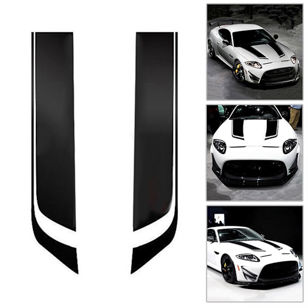Universal 2-pack Bilhuv Dekaler Racing Sport Vinyl Dekaler DIY Motorhuv Dekoration