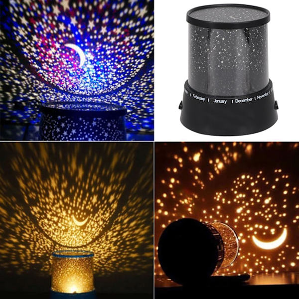 Plast Sky Star Night Light LED-projektionsdekorationslampa för julklapp i sovrummet
