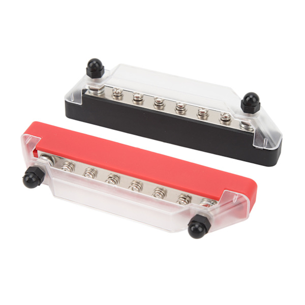 2 stk. Busbar 150A Sort og Rød RV Skib 8 Vejs Busbar M6 Høj Strøm Stud Strømfordelingsblok DC12V til 48V