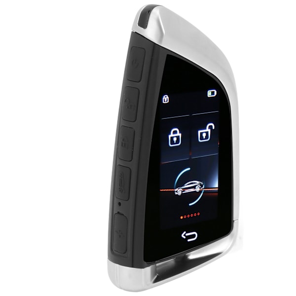 Smart fjernbetjening bilnøgle LCD-skærm Anti Lost Bluetooth 5.0 Nøglefri adgang Autolås Nøglebrik til et klik Start Bil Sølv