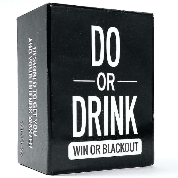 Gör eller drick Vinn eller Blackout-festkort Brädspel för campingfester och hetsande spelkort