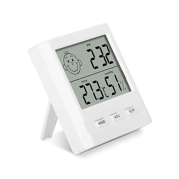 Digitalt termometer Hygrometer Innetemperatur Fuktighet Utetemperaturmåling For hjemmekontor