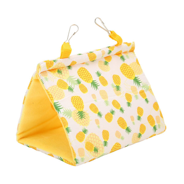 Papukaija Hängimatto Kolmio Polyester Keltainen Ananas Kuvio Lintupesä Pesä Ontto Ja 2 Koukkua Neljälle Kaudelle S Keltainen Ananas