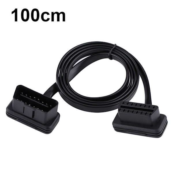 Auton OBD2-jatka-kaapeli 16-nastainen uros-naaraskytkin diagnostiikkasovitin 100 cm/39 tuuman pituus