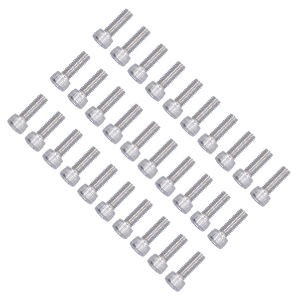 30 stk M5 Cylindrisk Hoved Hex-skruer A2 Rustfrit Stål Hex-skruer Skruesæt M5 X 14