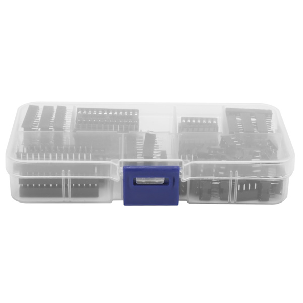66 st IC-chip sockel platt stift DIP integrerade kretskomponenter sortimentskit 2,54 mm