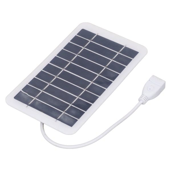 Solcellepanel Bærbar Utendørs Solcellelader for Kamera Mobiltelefon Mobil Power Pack 2W 5V