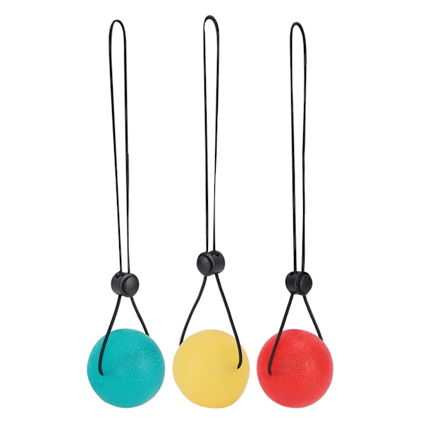 3 stk Stressrelief Grip Ball Hånd Håndtag Rehabilitering Styrketræning Massagebold (Gul 15 Grader Rød 25 Grader Grøn 35 Grader)