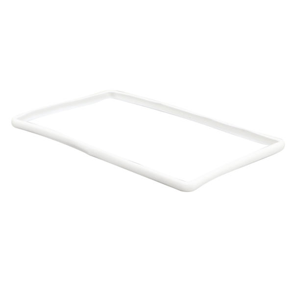 Navigation Screen Protector Frame Silicon Central Control Screen Protector Cover Replacement for Tesla 3 Y White